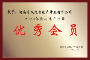 2020年度房地產(chǎn)行業(yè) 優(yōu)秀會員